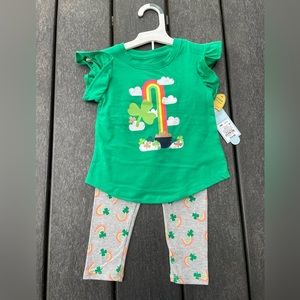 NWT Cat & Jack St Patrick’s Day Set 18 months